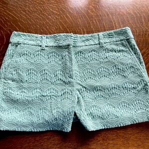 Ann Taylor LOFT Sage Green 4” Lace Shorts size 14 Like New